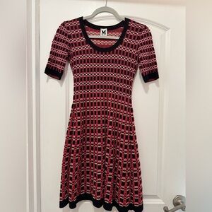 Missoni Pink and Black Patterned Midi Dress